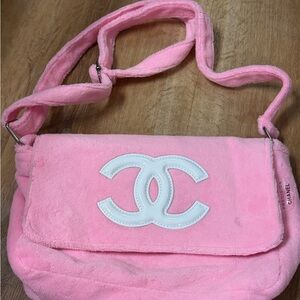 Precision Pink Plush Shoulder Bag